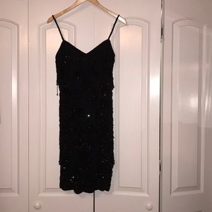 Beautiful black beaded cocktail dress